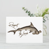 Respecteer de Locals Hammerhead Shark Funny Quote (Staand voorkant)