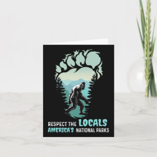 Respecteer de lokale bevolking Bigfoot Sasquatch A Kaart