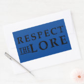Respecteer de Lore Rechthoekige Sticker (Envelop)