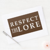 Respecteer de Lore Rechthoekige Sticker (Envelop)