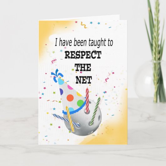 Respecteer de Net Pickleball Kaart (Voorkant)