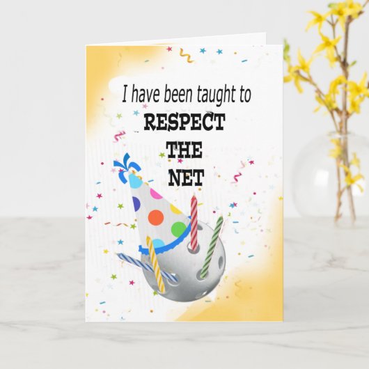 Respecteer de Net Pickleball Kaart (Gele Bloem)