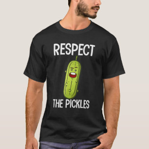 Respecteer de Pickles Dill Cucumber Vegan Food T-shirt