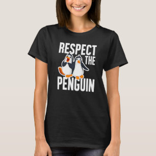 Respecteer de pinguïns waterijsdier t-shirt