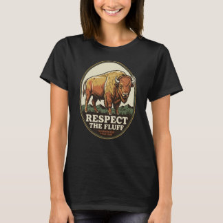 Respecteer De Pluizige Vintage Bison Buffalo Wilde T-shirt