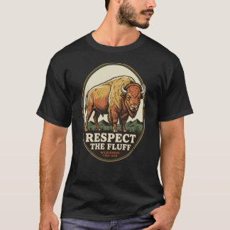 Respecteer De Pluizige Vintage Bison Buffalo Wilde T-shirt