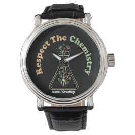 Respecteer de Retro Botanische Wetenschap Chemie  Horloge