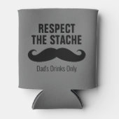 Respecteer de stache grappige koelbox cadeau voor  blikjeskoeler (Voorkant)