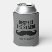 Respecteer de stache grappige koelbox cadeau voor  blikjeskoeler (Blikje Achterkant)