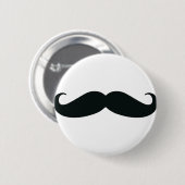 Respecteer de Stache Mustache Ronde Button 5,7 Cm (Voorkant /achterkant)
