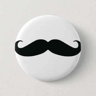 Respecteer de Stache Mustache Ronde Button 5,7 Cm