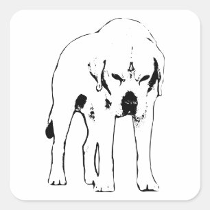 Respecteer de straal vierkante sticker