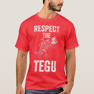 Respecteer de Tegu Reptile Lover Tegu Lizard Pet C T-shirt