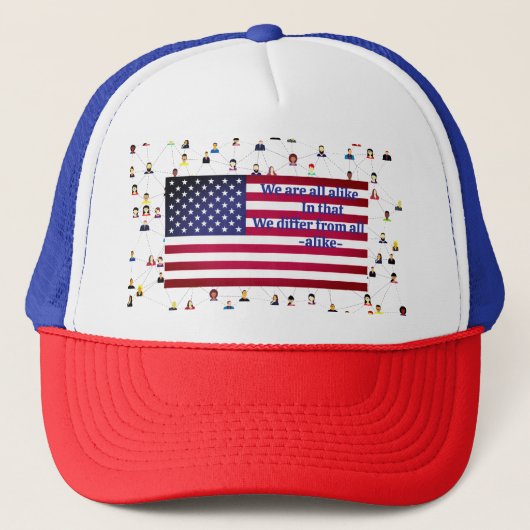 Respecteer Diversiteit Trucker Pet (Voorkant)