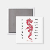 Respecteer Dragon Magnet Magneet (Voorkant / Achterkant)