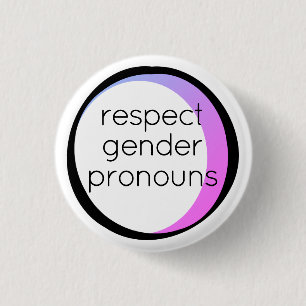 respecteer genderuitspraken ronde button 3,2 cm