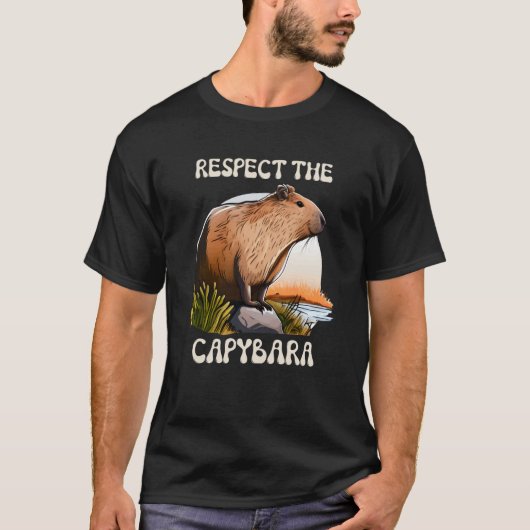Respecteer het Capybara Capybara Quotes Rodent T-shirt (Voorkant)