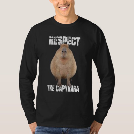 Respecteer het Capybara Dierenvriend Funny Capybar T-shirt (Voorkant)