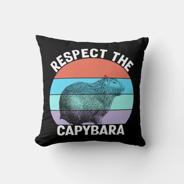 Respecteer het Capybara Funny Capybara Lover T-Shi Kussen (Voorkant)