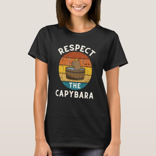 Respecteer het Capybara Rodent Animal Joke omhoog T-shirt (Voorkant)