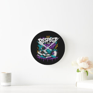 Respecteer het Drip Basketbalontwerp Ronde Klok