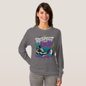 Respecteer het Drip Basketbalontwerp T-shirt (Voorkant volledig)