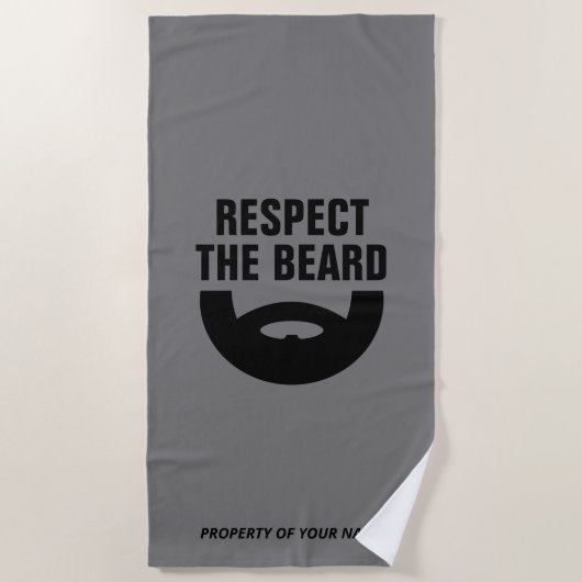 Respecteer het grappige strand van The Beard-handd Strandlaken (Voorkant)