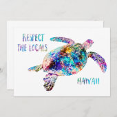 Respecteer het lokale Zee Turtle Tie Dye Beach Quo (Voorkant / Achterkant)