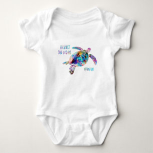 Respecteer het lokale Zee Turtle Tie Dye Beach Quo Romper