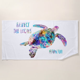 Respecteer het lokale Zee Turtle Tie Dye Beach Quo Strandlaken