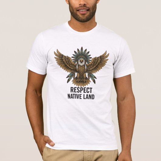 Respecteer het Native Land Eagle T-shirt (Voorkant)