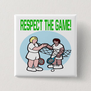 Respecteer het spel vierkante button 5,1 cm