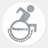 "Respecteer het" Sticker (Voorkant)