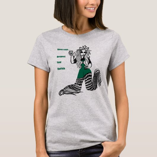 Respecteer je Barista T-shirt (Voorkant)