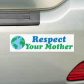 Respecteer je moeder aarde klimaatverandering bumpersticker (Op auto)