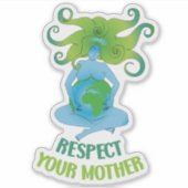 Respecteer je moeder, Vegan Activism Sticker (Voorkant)