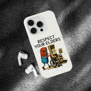 Respecteer Je Ouderen Gaming Controle Retro Grappi iPhone 15 Pro Hoesje