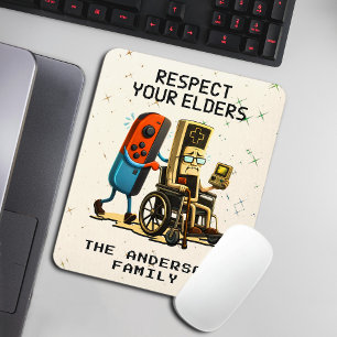 Respecteer Je Ouderen Gaming Controle Retro Grappi Muismat