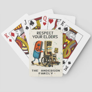 Respecteer Je Ouderen Gaming Controle Retro Grappi Pokerkaarten