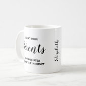 Respecteer je ouders offerte koffiemok (Voorkant links)
