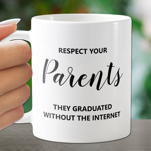 Respecteer je ouders offerte koffiemok