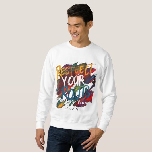 Respecteer je roots T-shirt (Voorkant volledig)