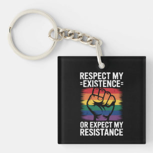 Respecteer Mijn Bestaan Of Verwacht Mijn Verzet LG Sleutelhanger