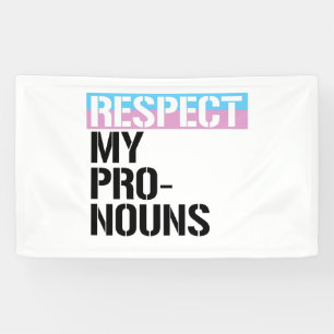 Respecteer Mijn Voornaamwoorden Spandoek