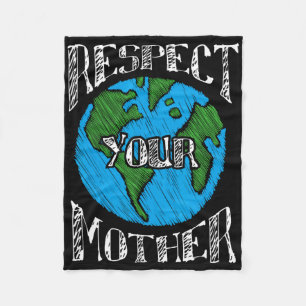 Respecteer moeder aarde Planet Day Green Environme Fleece Deken