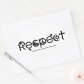 Respecteer moeder aarde - Recyclen de planeet te r Ovale Sticker (Envelop)