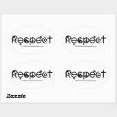 Respecteer moeder aarde - Recyclen de planeet te r Ovale Sticker (Vel)