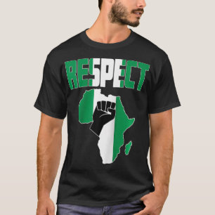 Respecteer Nigeria Met De Nigeriaanse Vlag In Afri T-shirt