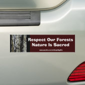 RESPECTEER ONZE FORESTS Earth Day Gift Sticker (Op auto)