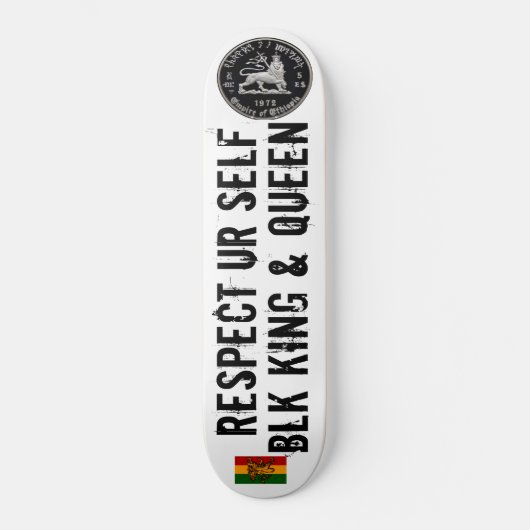 RESPECTEER UZELF BLKING / QUEEN Skateboard (Voorkant)